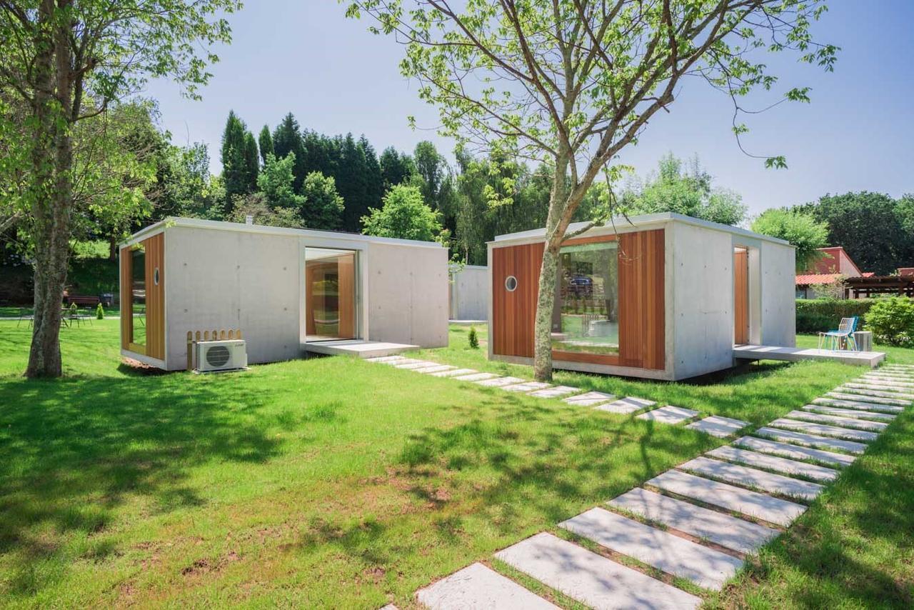 Bungalow Camping Los Manzanos ซานตา ครูซ เด โอเลรอส ภายนอก รูปภาพ